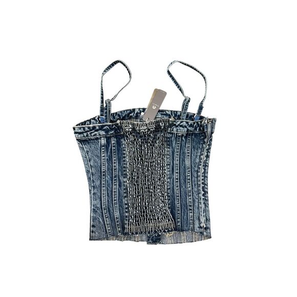 NWT Tractr Denim Corset Top Size Small - Picture 6 of 11